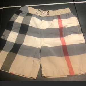 Boy’s Burberry Check Drawcord Trunks